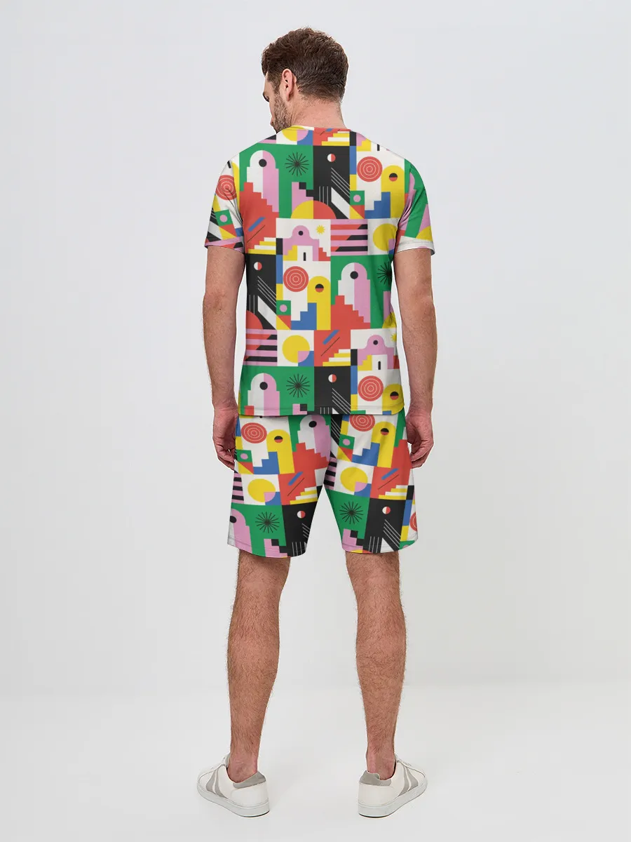 Мужской костюм с шортами / Геометрия города