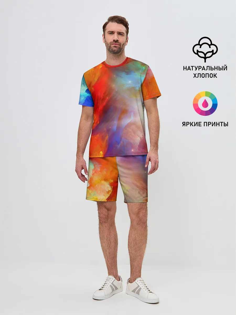 Мужской костюм с шортами / Сине-желтое небо