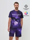 Мужской костюм с шортами / Space X Girl in zero gravity