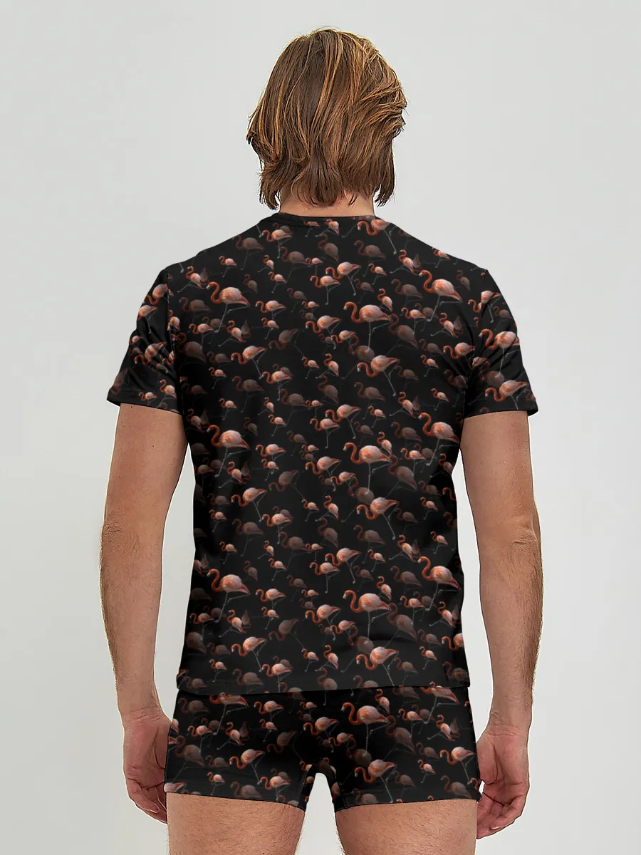 Мужские трусы с футболкой / Фламинго