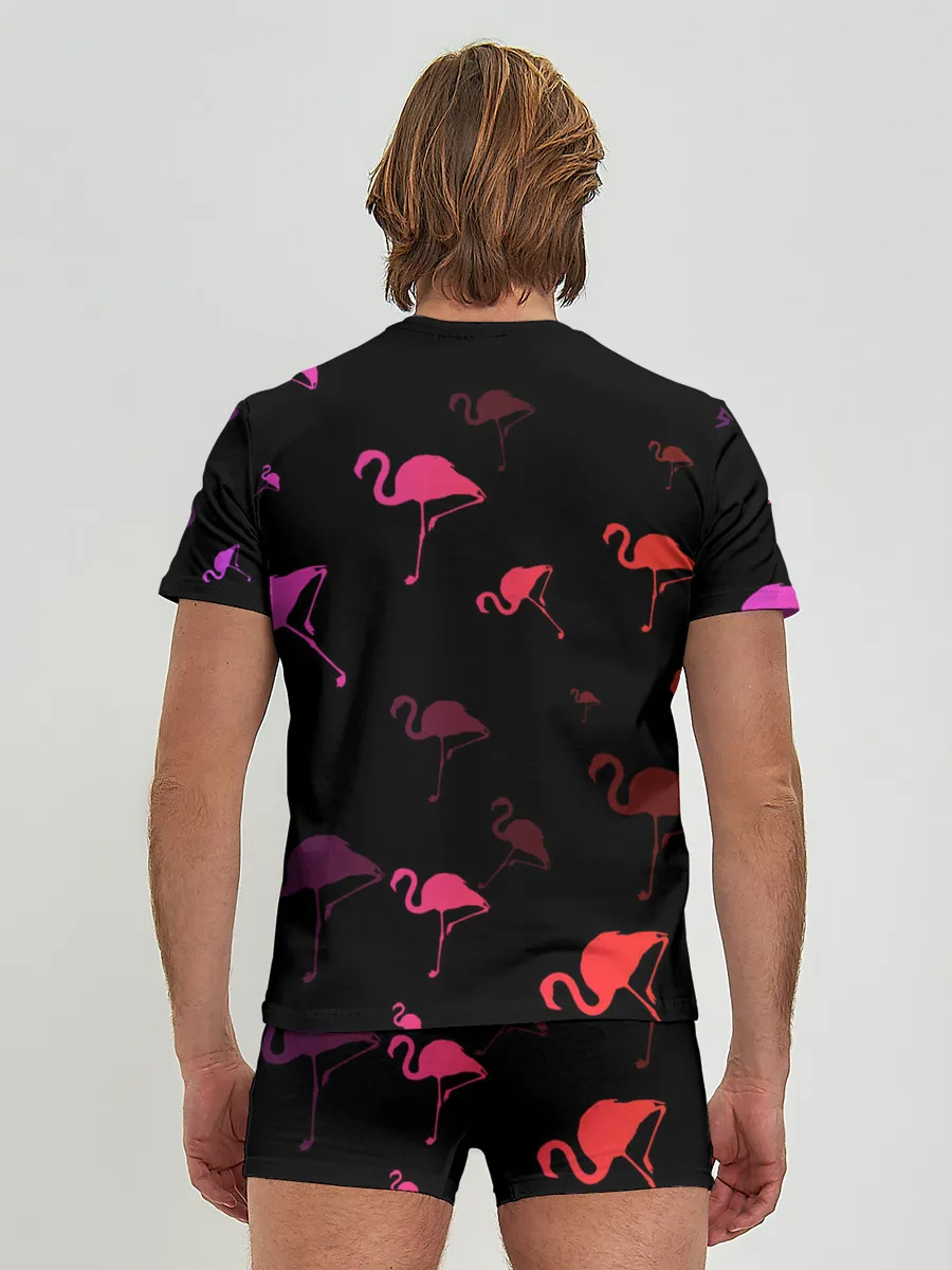 Мужские трусы с футболкой / Фламинго