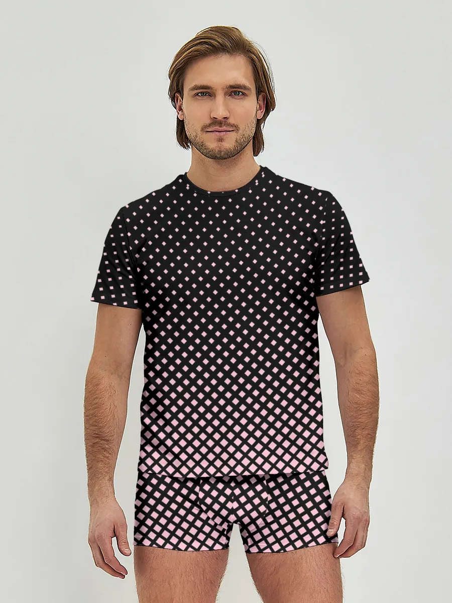 Мужские трусы с футболкой / Ромбы