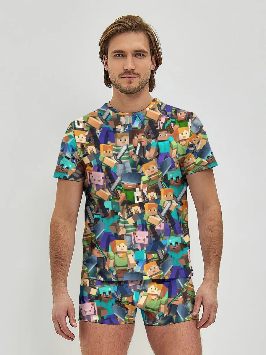 Мужские трусы с футболкой / MINECRAFT ПЕРСОНАЖИ