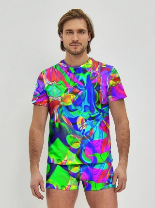 Мужские трусы с футболкой / НЕОНОВЫЕ КРАСКИ