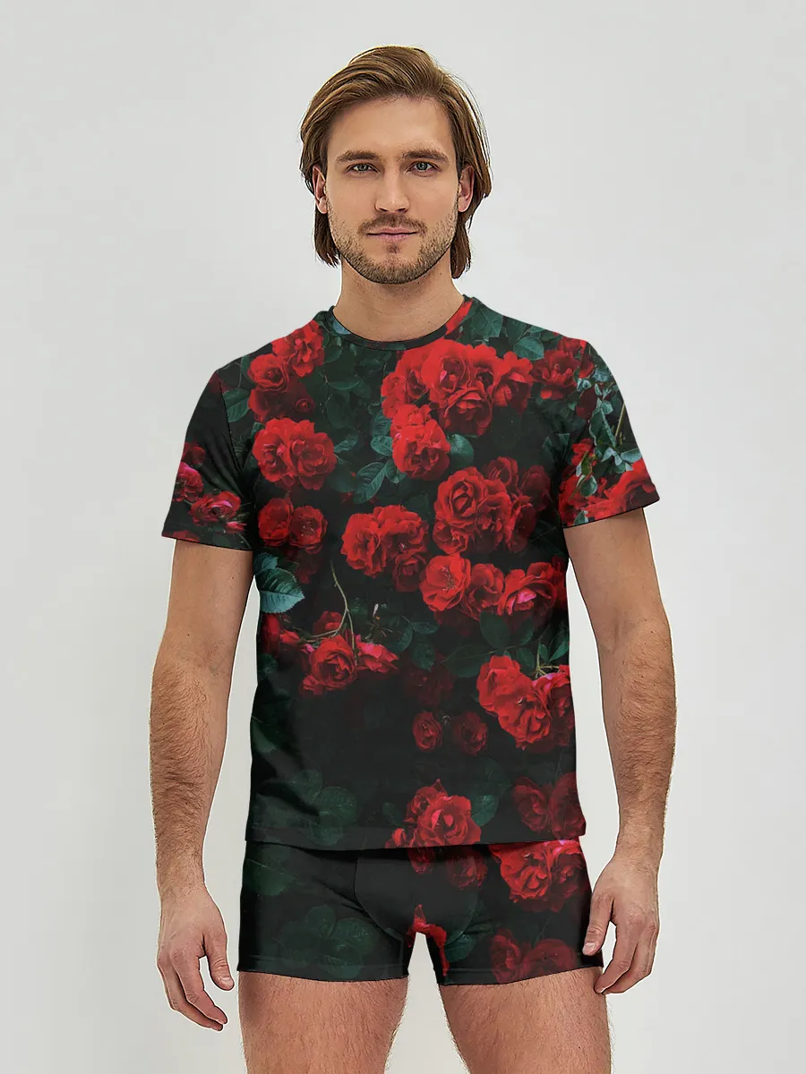 Мужские трусы с футболкой / Розы