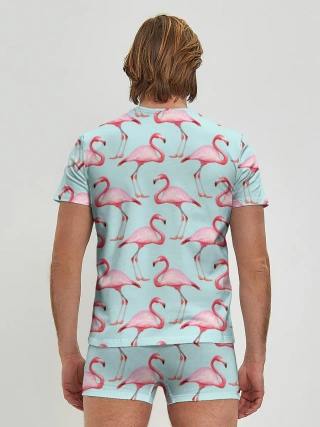 Мужские трусы с футболкой / Фламинго.