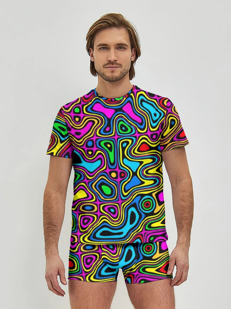 Мужские трусы с футболкой / Психоделика