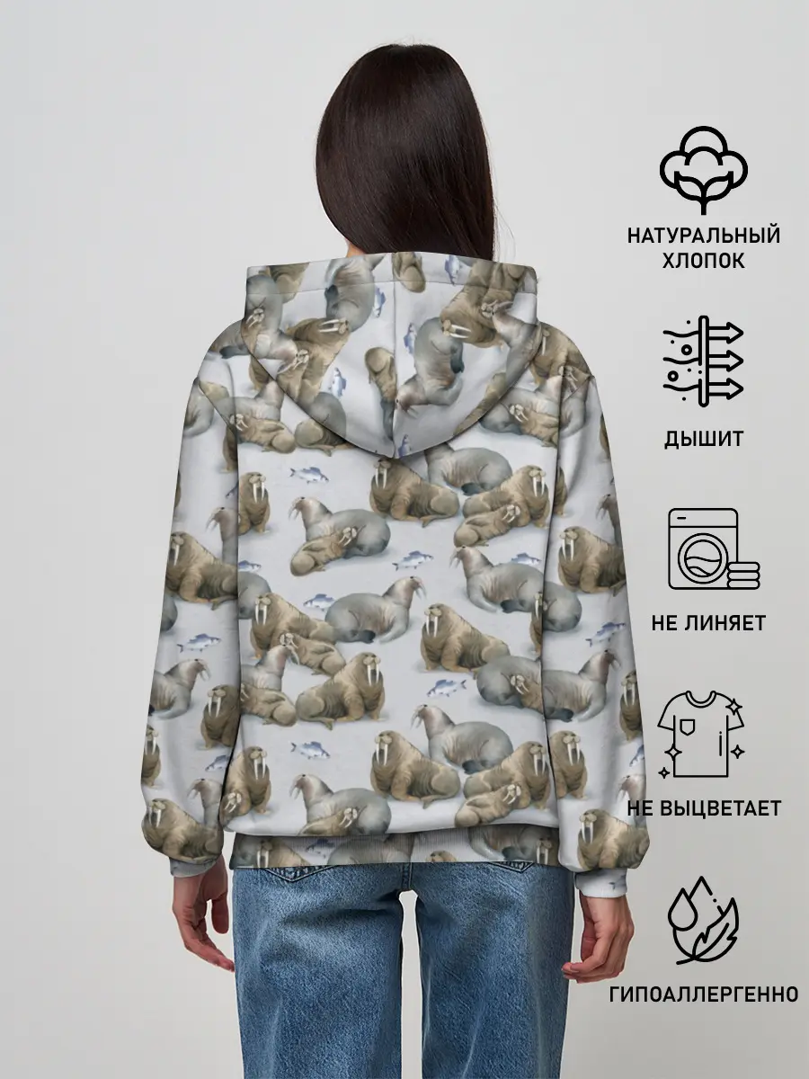 Женское худи / Моржи