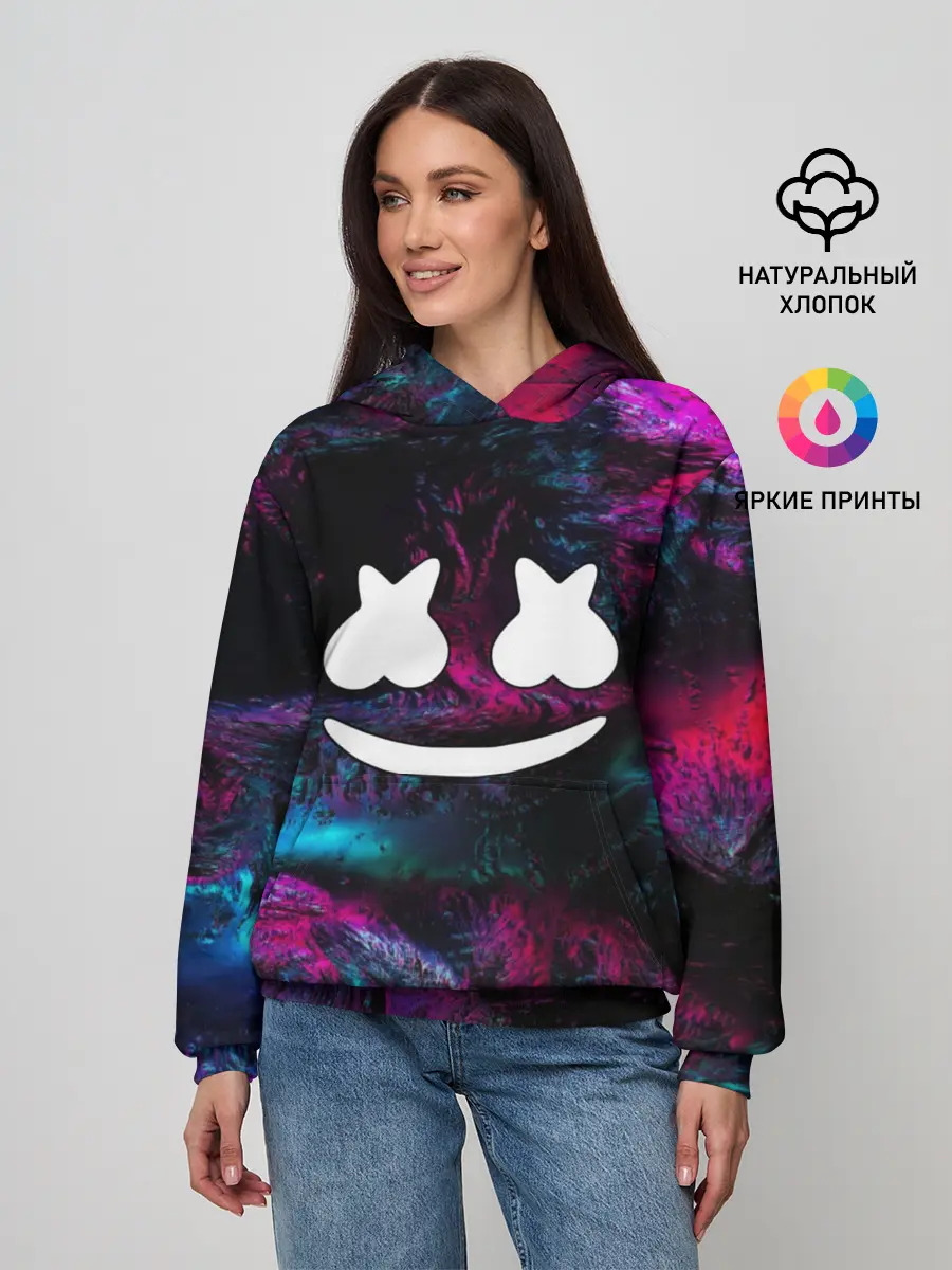 Женское худи / Marshmello NEON