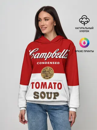 Женское худи / Банка с супом Кэмпбелл