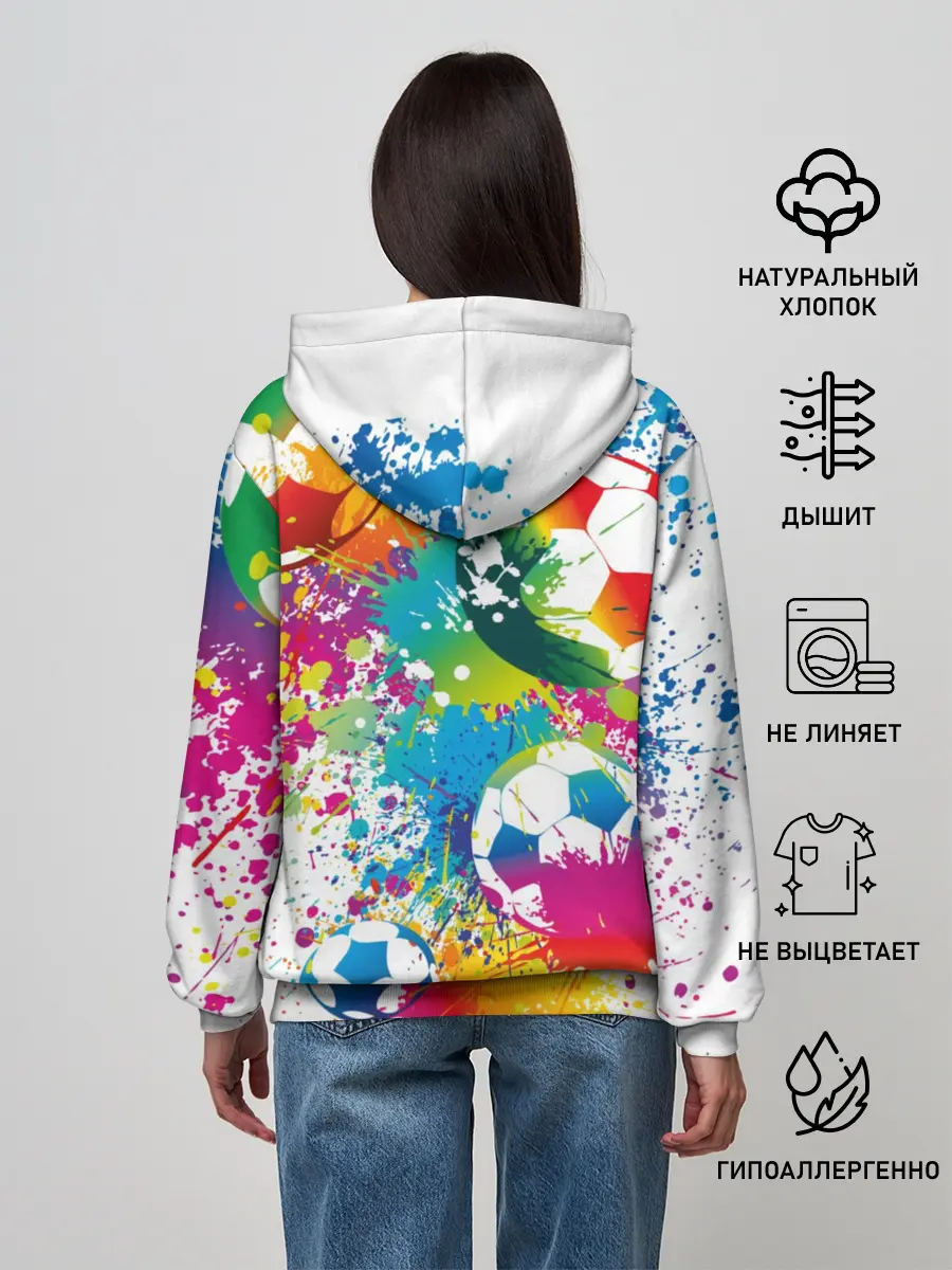 Женское худи / Футбольные мячи