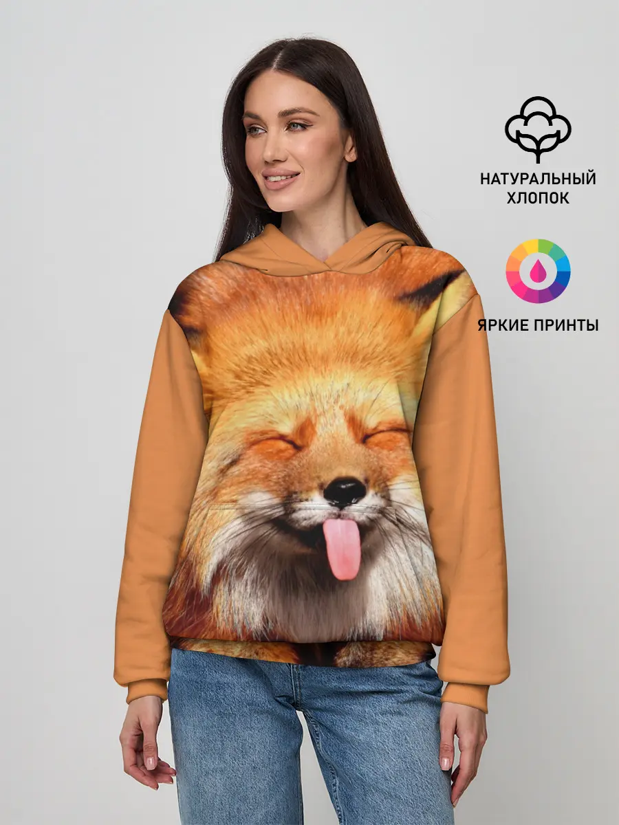 Женское худи / Лиса с языком