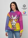 Женское худи / Праздничный жираф