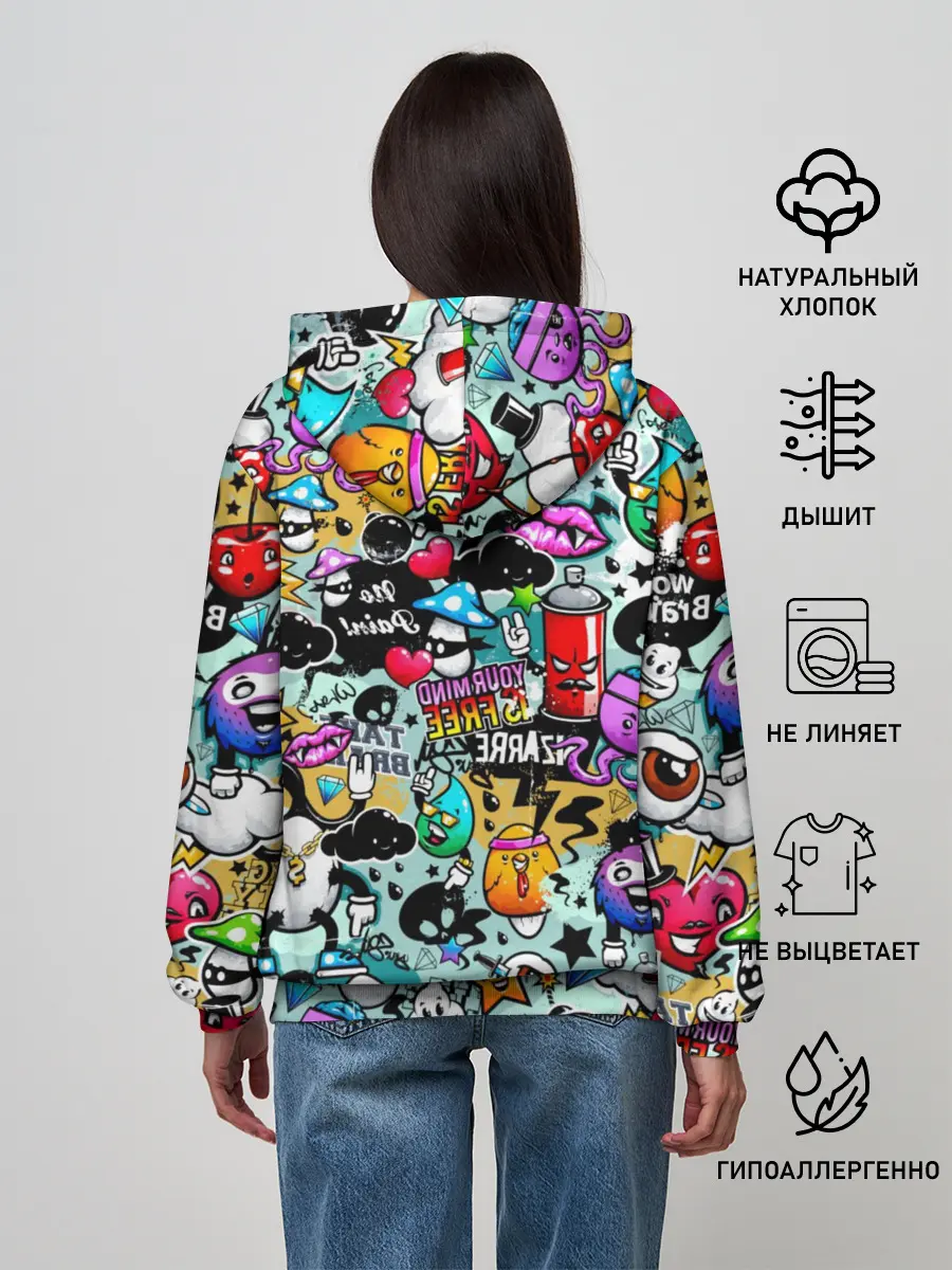 Женское худи / Стикерпак
