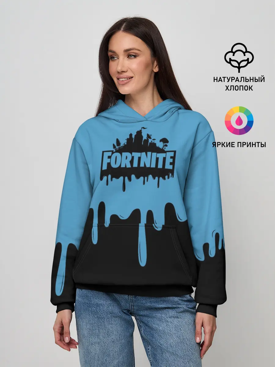 Женское худи / FORTNITE - Black&Blue