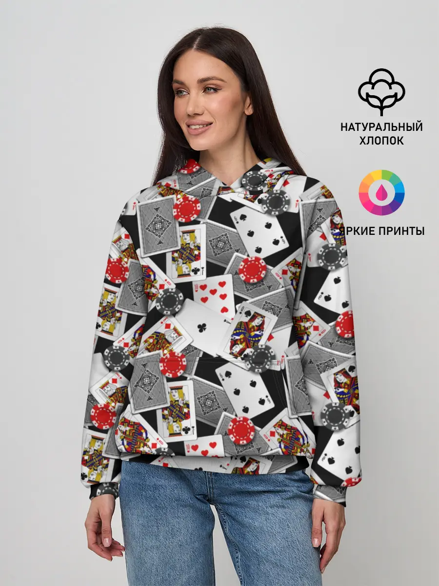 Женское худи / Игральные карты