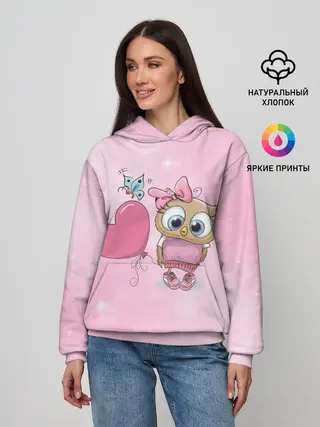 Женское худи / Совушка с шариком