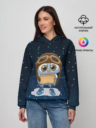 Женское худи / Совенок летчик