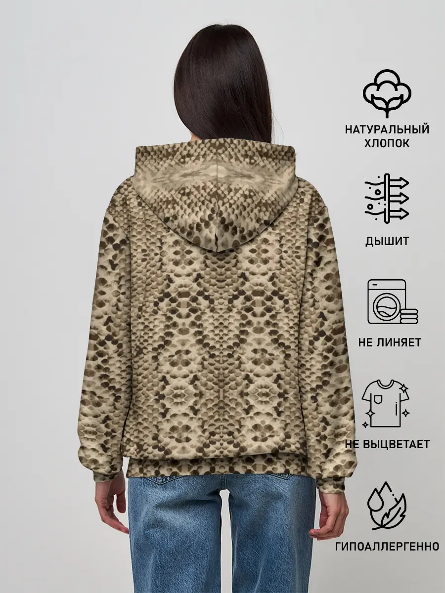 Женское худи / Кожа питона