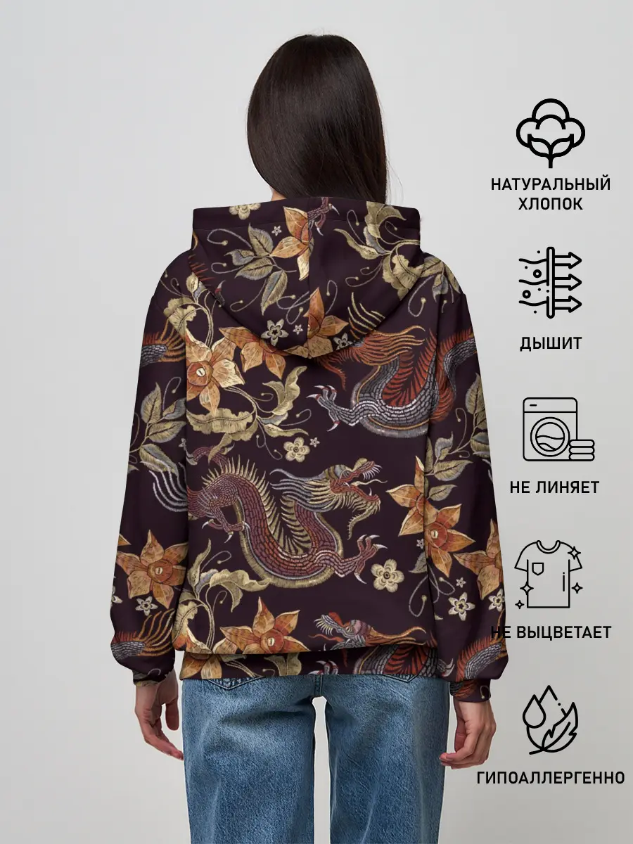 Женское худи / Японские драконы