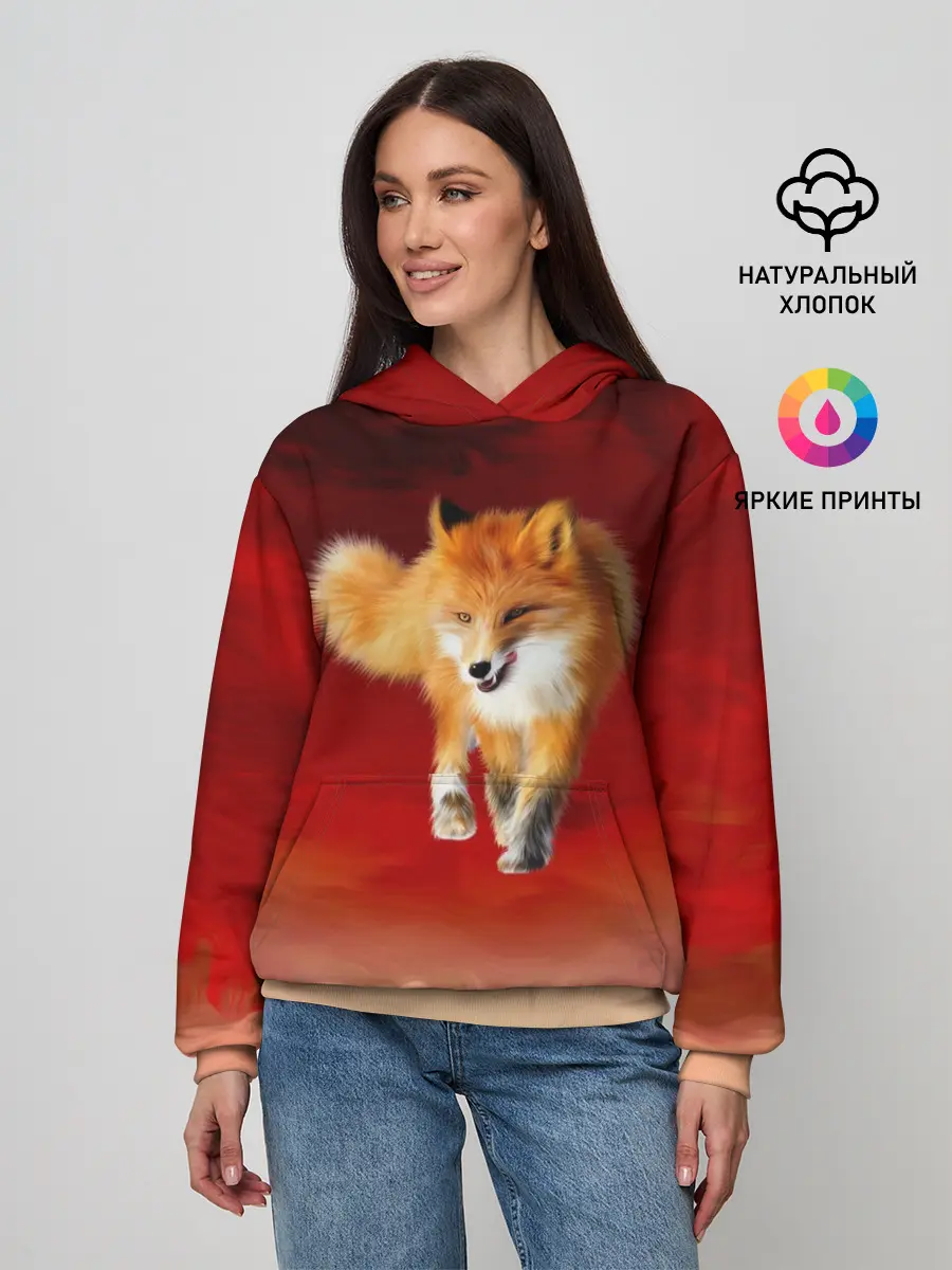 Женское худи / Огненная Лиса