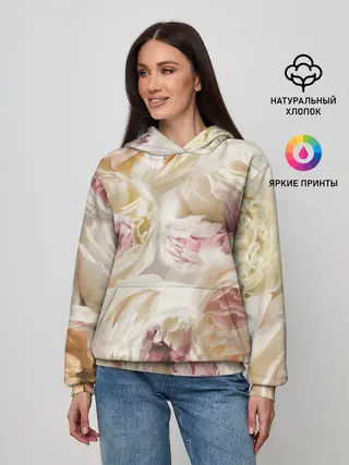 Женское худи / Нежные Пионы