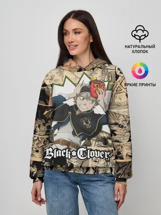 Женское худи / Черный Клевер