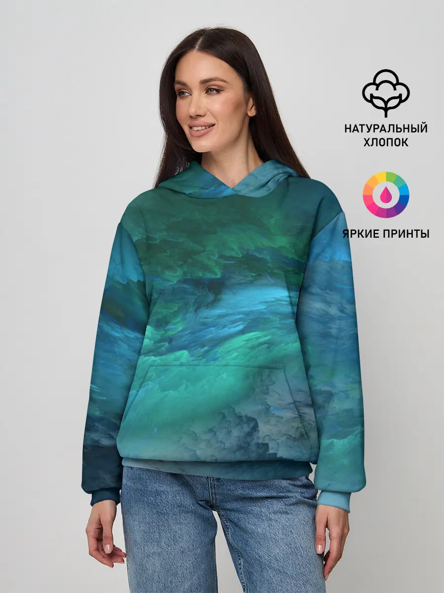 Женское худи / Изумрудные Облака