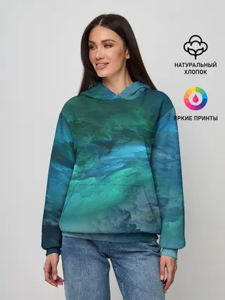Женское худи / Изумрудные Облака