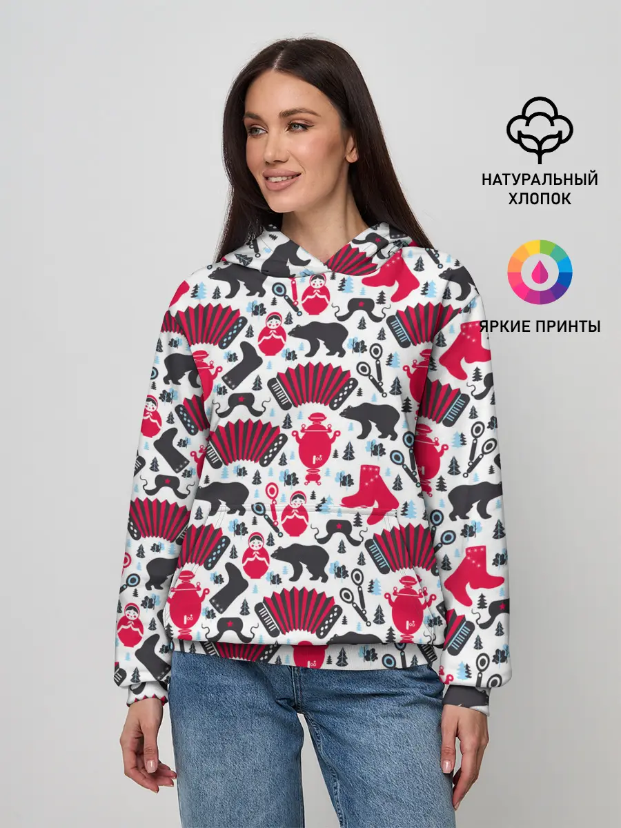 Женское худи / Русский орнамент