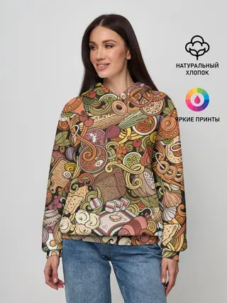 Женское худи / Русская еда