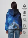 Женское худи / Сердитый кот в космосе
