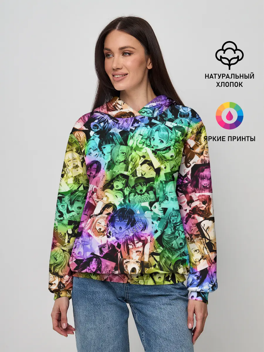 Женское худи / Радуга ахегао