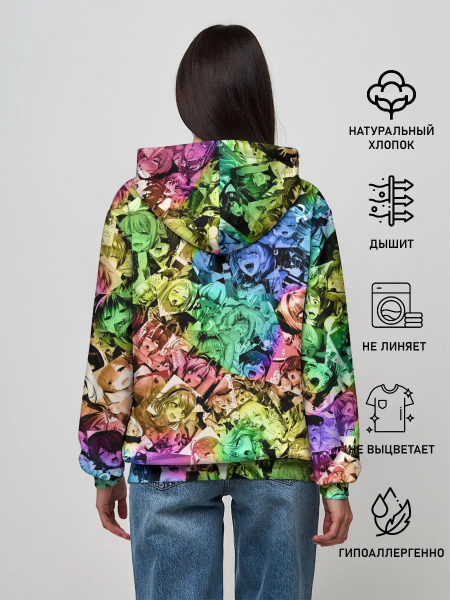 Женское худи / Радуга ахегао