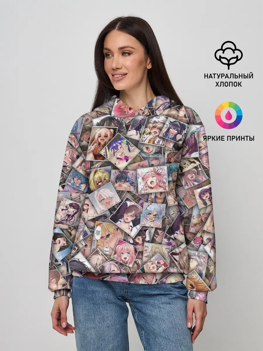 Женское худи / Ахегао цвет