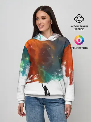 Женское худи / Красим космос