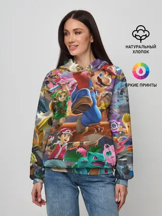 Женское худи / Super Smash Bros ultimate