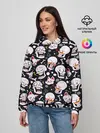 Женское худи / Черепа и Котики