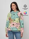 Женское худи / Акварельные Зайки