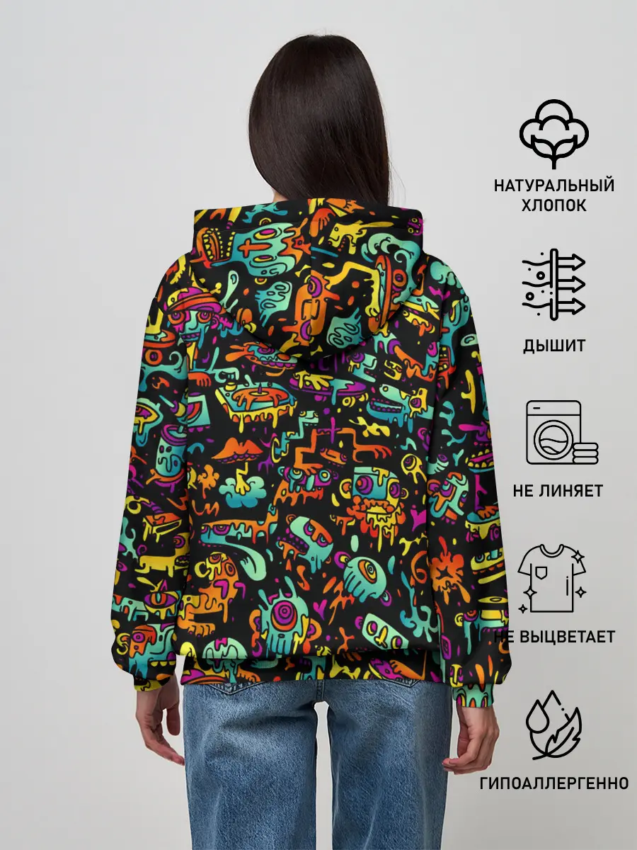 Женское худи / Кислотный Диджей