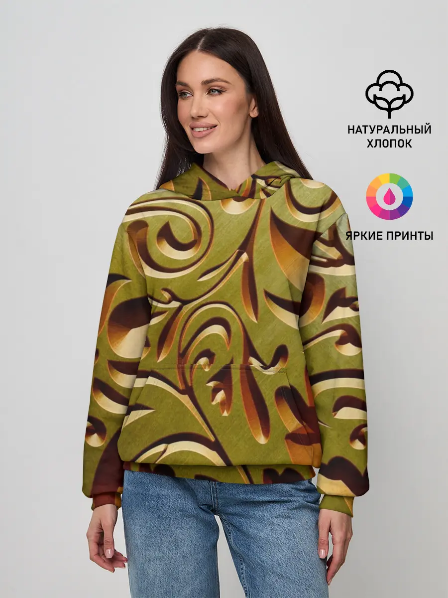 Женское худи / Вырез по дереву