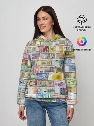 Женское худи / Деньги мира