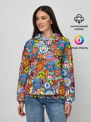 Женское худи / ЛОГОТИПЫ ФУТБОЛЬНЫХ КОМАНД