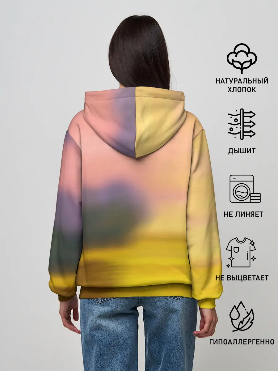 Женское худи / Дракончик на берегу озера