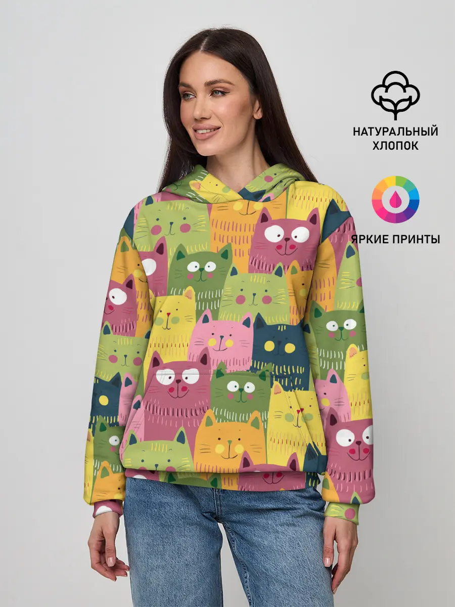 Женское худи / Коты