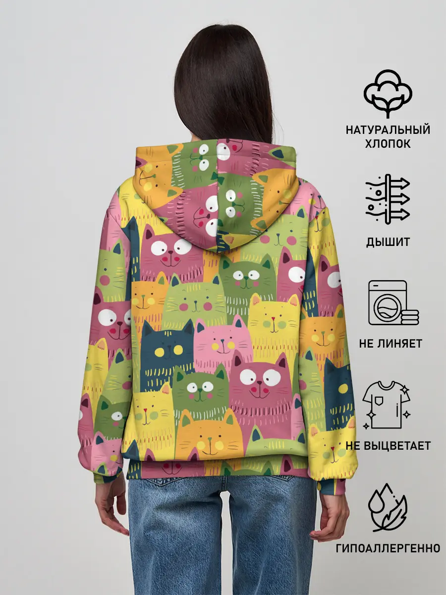 Женское худи / Коты