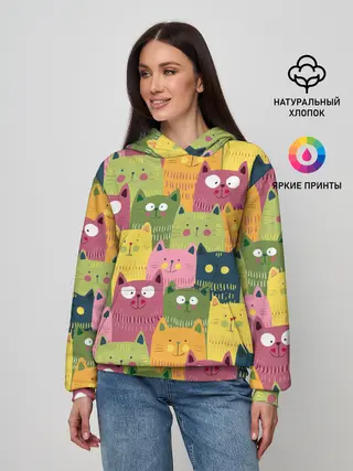 Женское худи / Коты