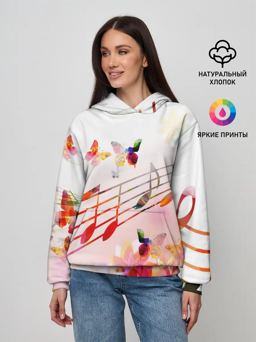 Женское худи / Ноты весна