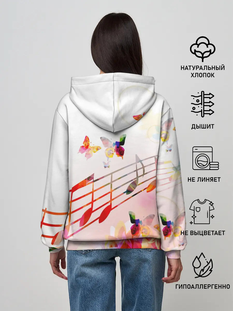 Женское худи / Ноты весна