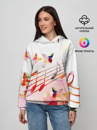 Женское худи / Ноты весна